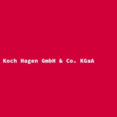 Manufacturer: Koch Hagen GmbH &amp; Co. KGaA
