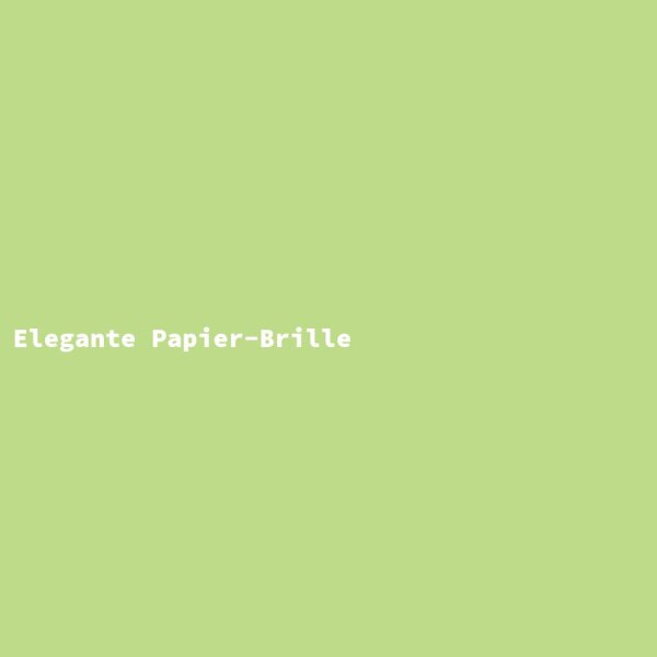 Elegante Papier-Brille