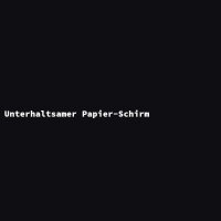 Unterhaltsamer Papier-Schirm